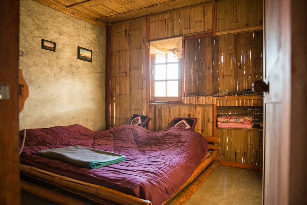 Bamboo-based house.