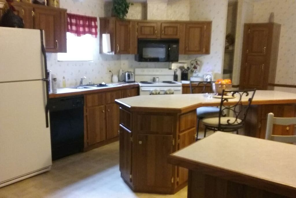 Open kitchen with all appliances