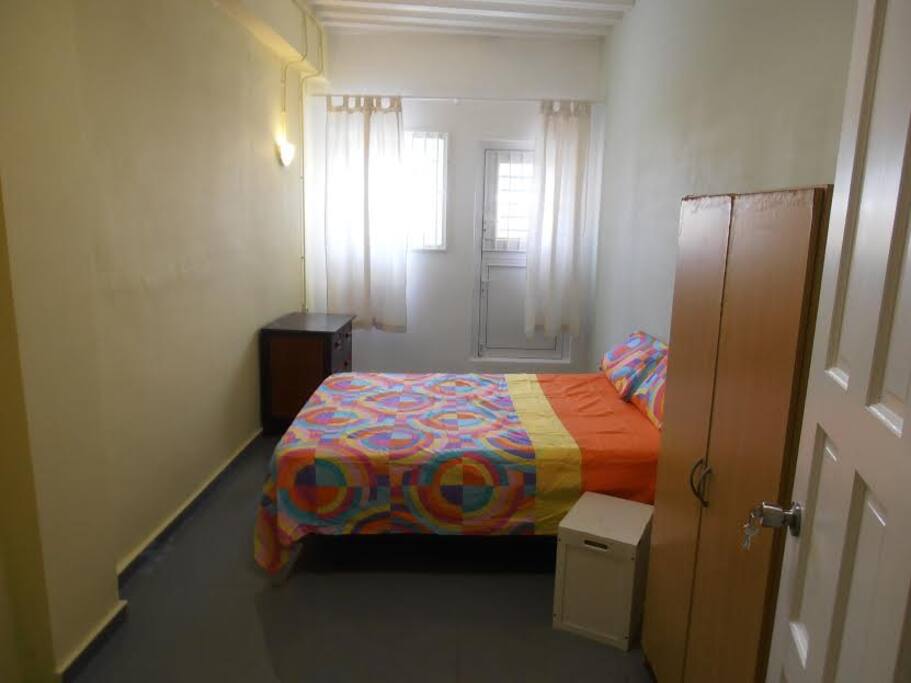 This is our room for two people. Separated beds are an option!