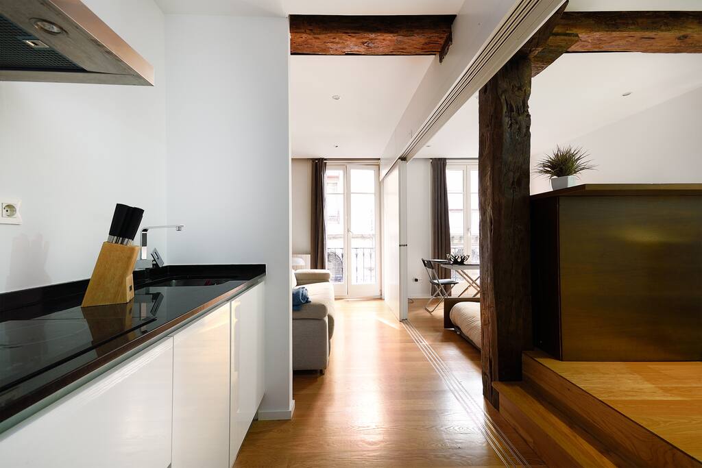 Vista del loft desde la puerta de entrada