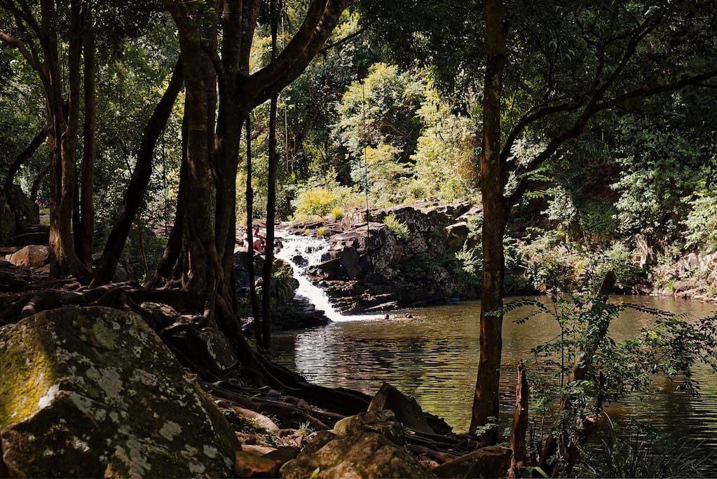The next door Obi Obi Falls and huge swim hole
