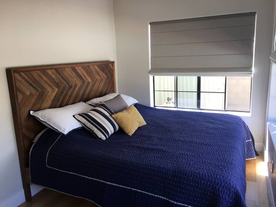 King-sized bed with luxurious memory-foam mattress