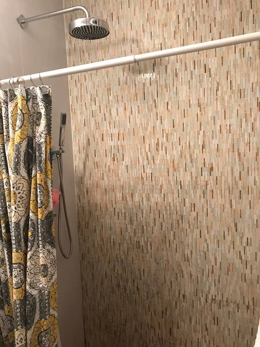 Bathroom with large spa like shower