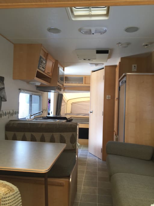 Dinette converts to a bed.