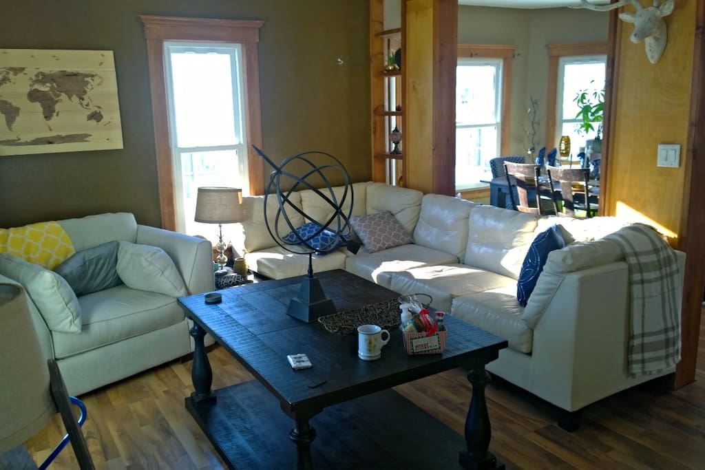 Open living room area is available for you to watch television, read, or hang out.