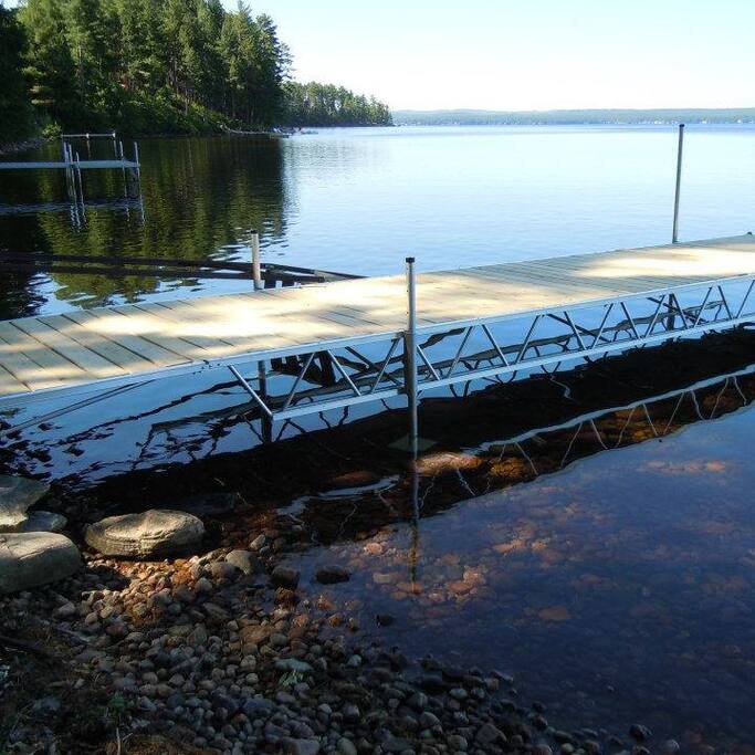Dock view of the Second Point. Lovely clean clear golden water, perfect for swimming, for kids and adults alike.
