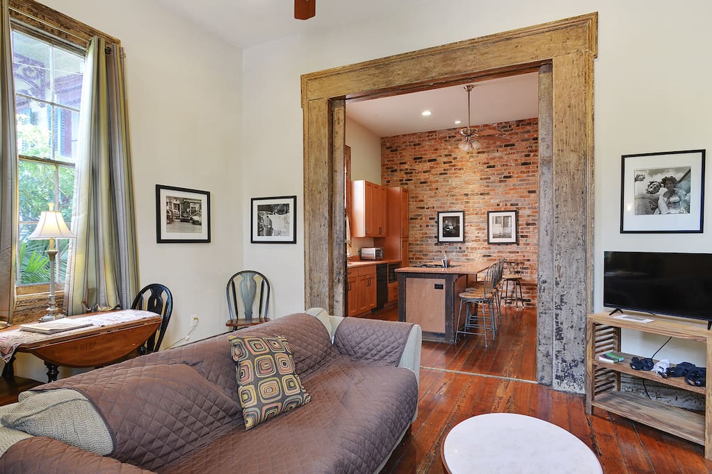 Spacious living space. Sofa bed.