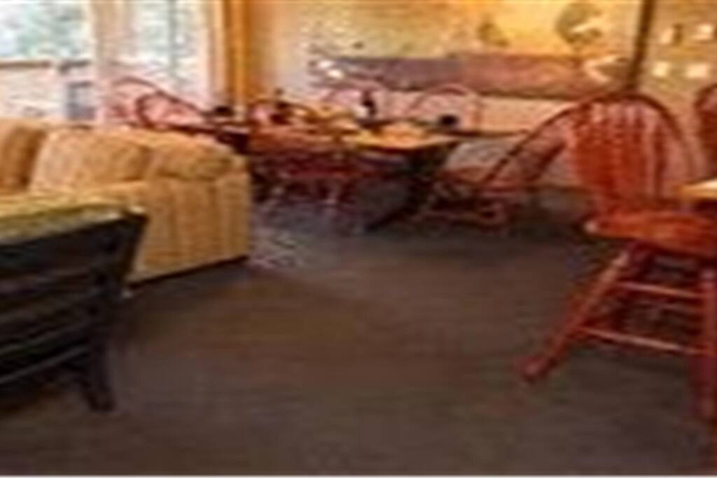 Spacious living room and dining area