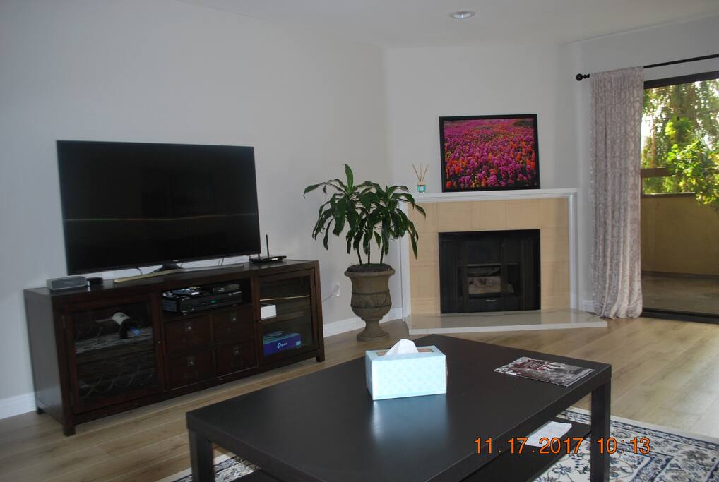 Relax & watch your favorite programs on this large screen TV