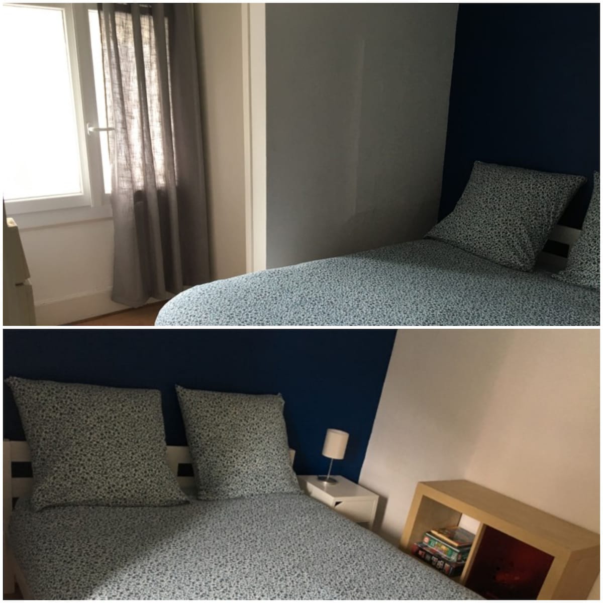 ห้องนอนสีฟ้าชั้น 2 - เตียงขนาด 140x200