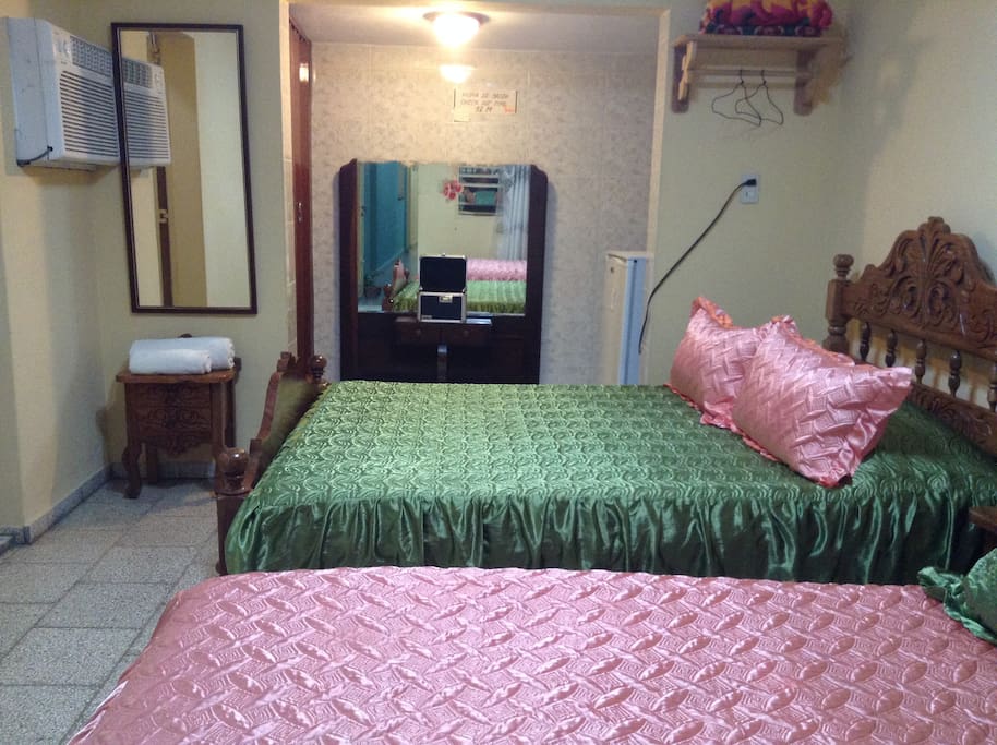 two doble beds