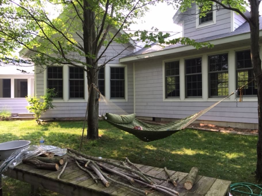 Large Backyard with hammock