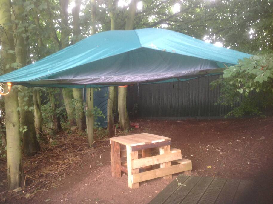 Steps to go into the tent