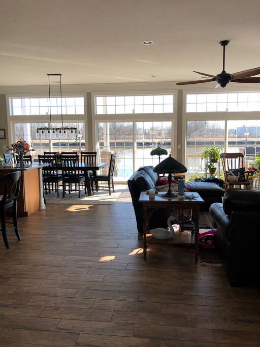 First floor open concept kitchen