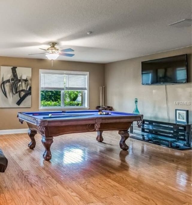 Billiards room on the bottom floor.