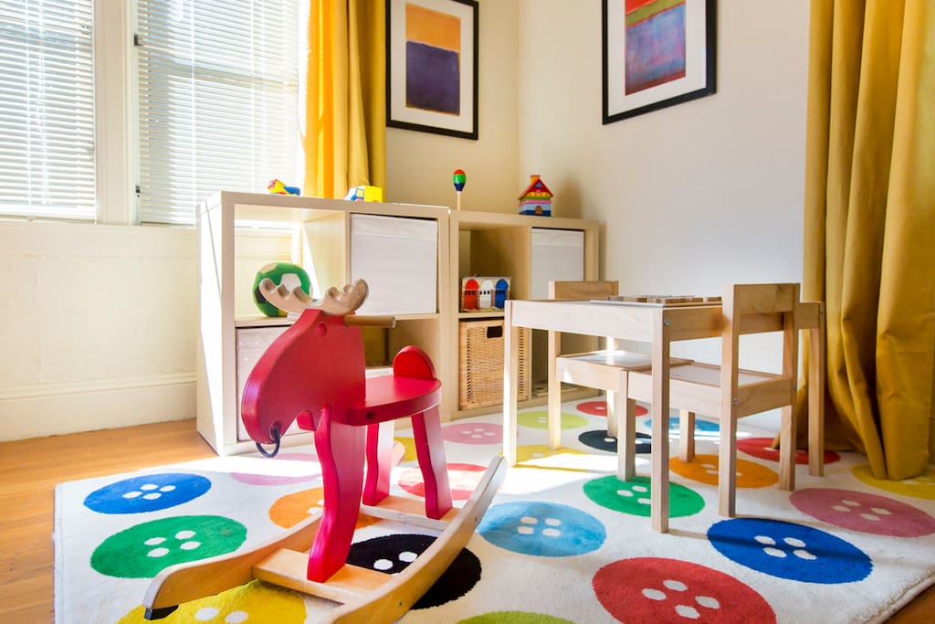 The kids' corner of the living room