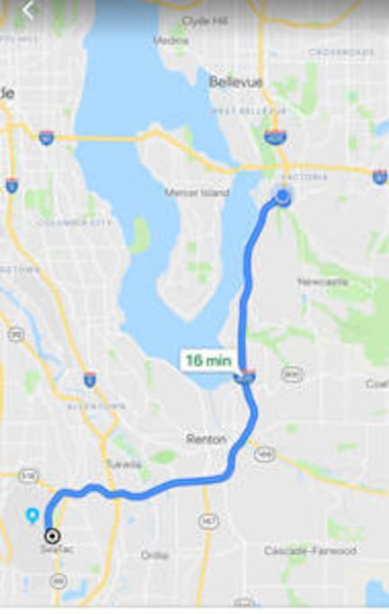 A short drive from the airport