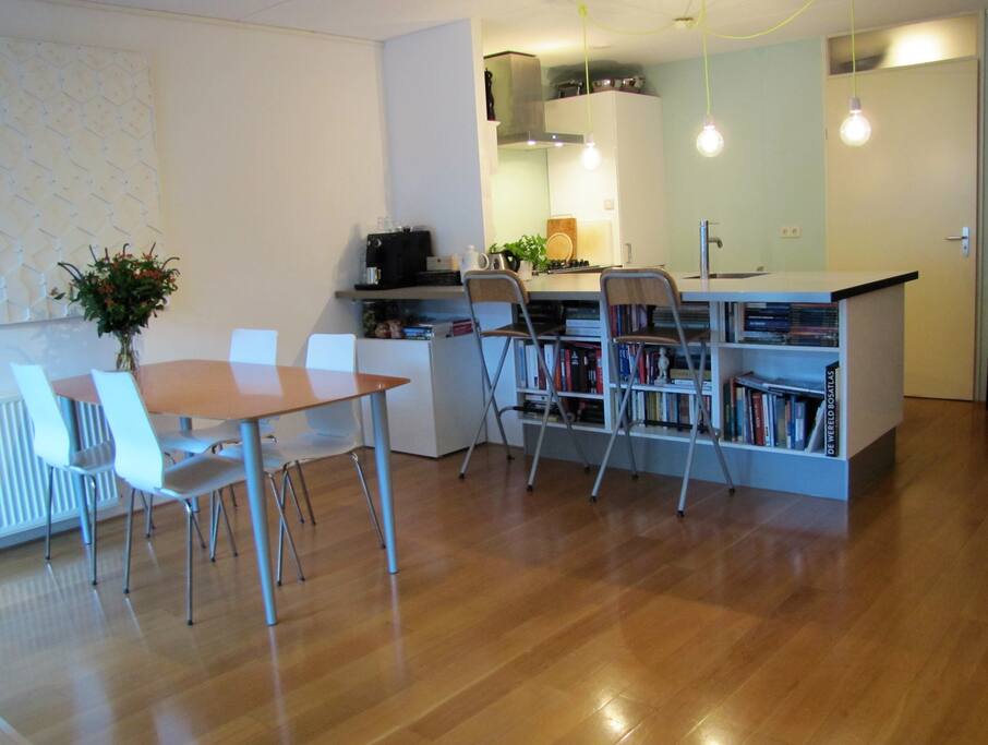 Enjoy your meal seated at the table or at the bar