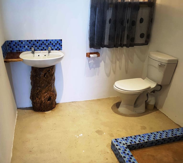 Shower with Toilet & Basin