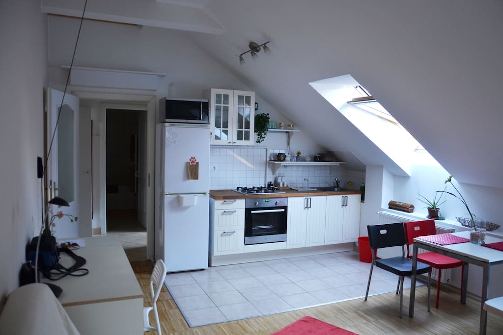 living room & kitchen