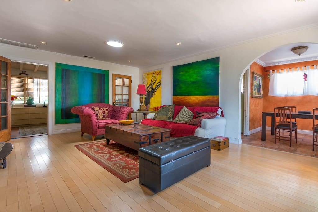 Living room and Dinning room in open space