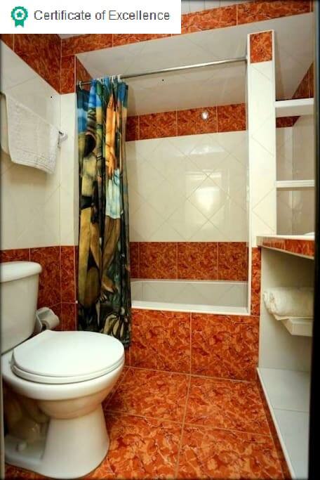 Clean and comfortable private bathroom in suite.We have achieved the Certificate of Excellence. TripAdvisor gives a Certificate of Excellence to accommodations, attractions and restaurants that consistently earn great reviews from travelers.