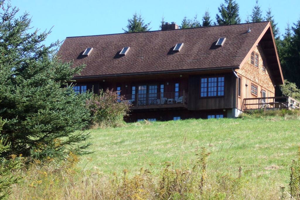 view of the west covered porch and south deck