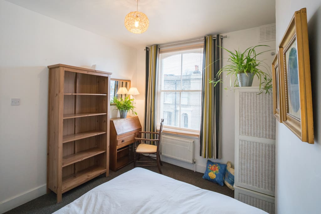 The front bedroom. With a very comfy elastine double mattress. (Please ask to check which room is available, there might be a chance to choose too.)