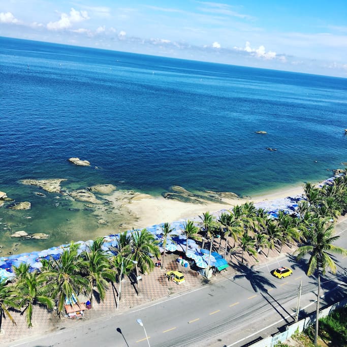 Panoramic sea view from room balcony