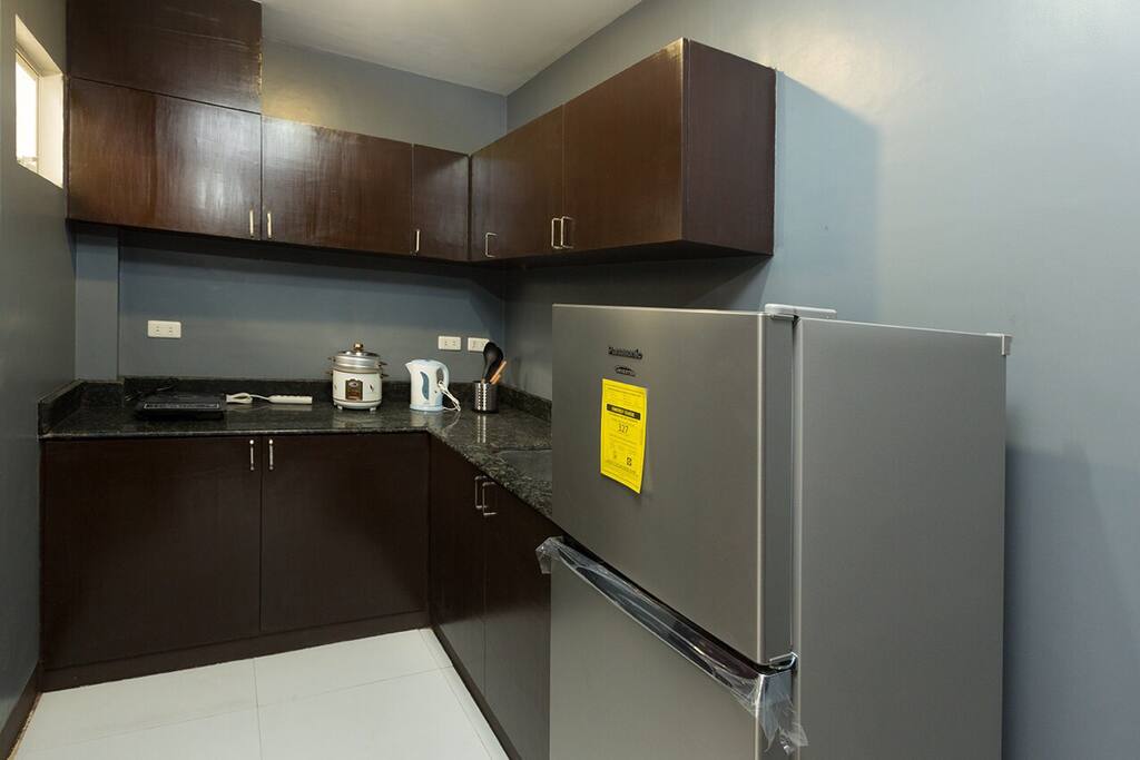 Kitchen with various usable kitchen appliances