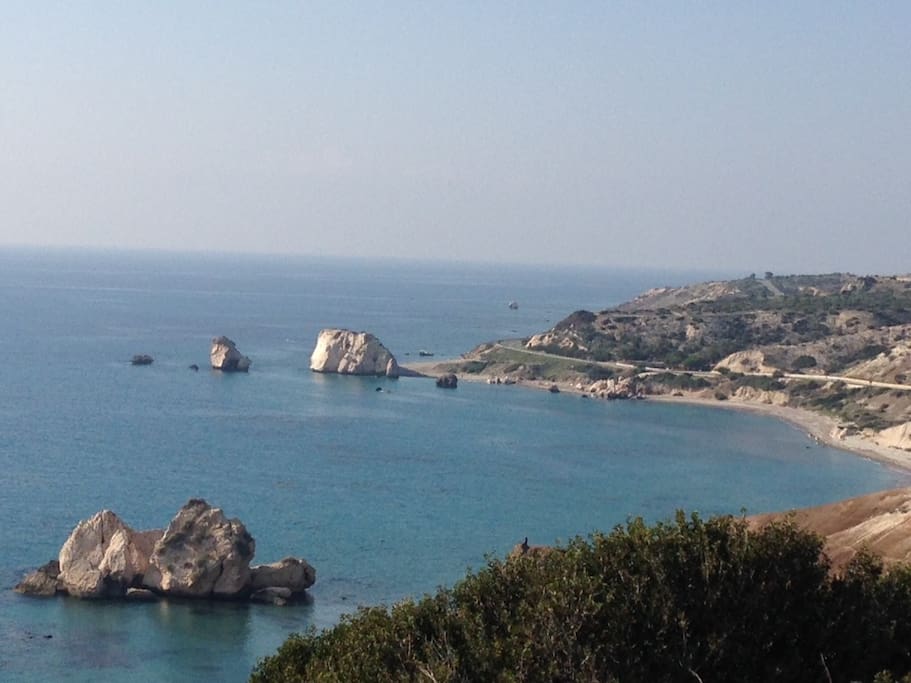 Aphrodite's Rock 5 min drive away