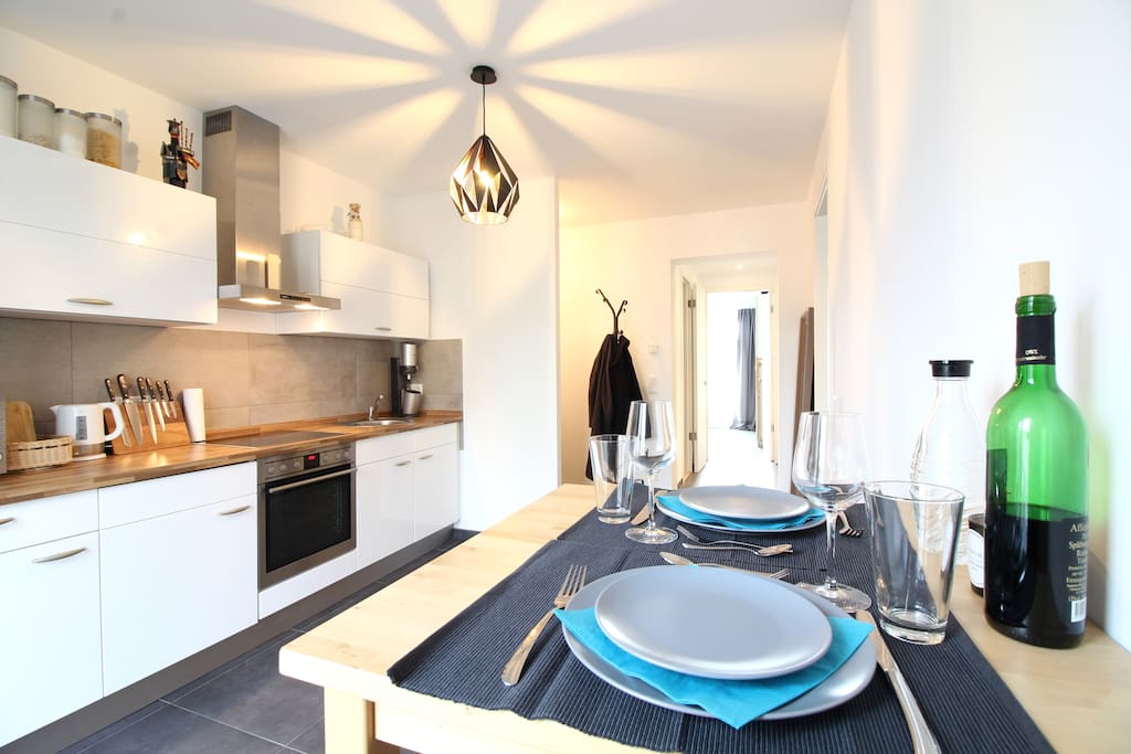 Open kitchen area