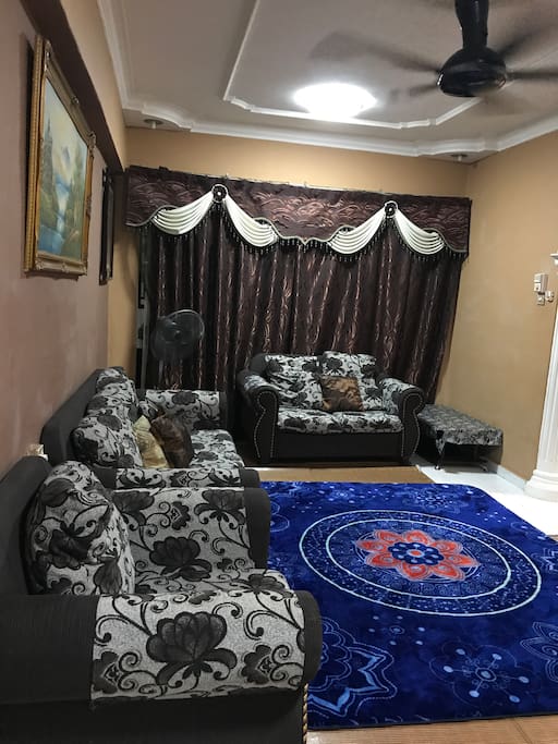 Hall with 1,2,3 sofa, tv