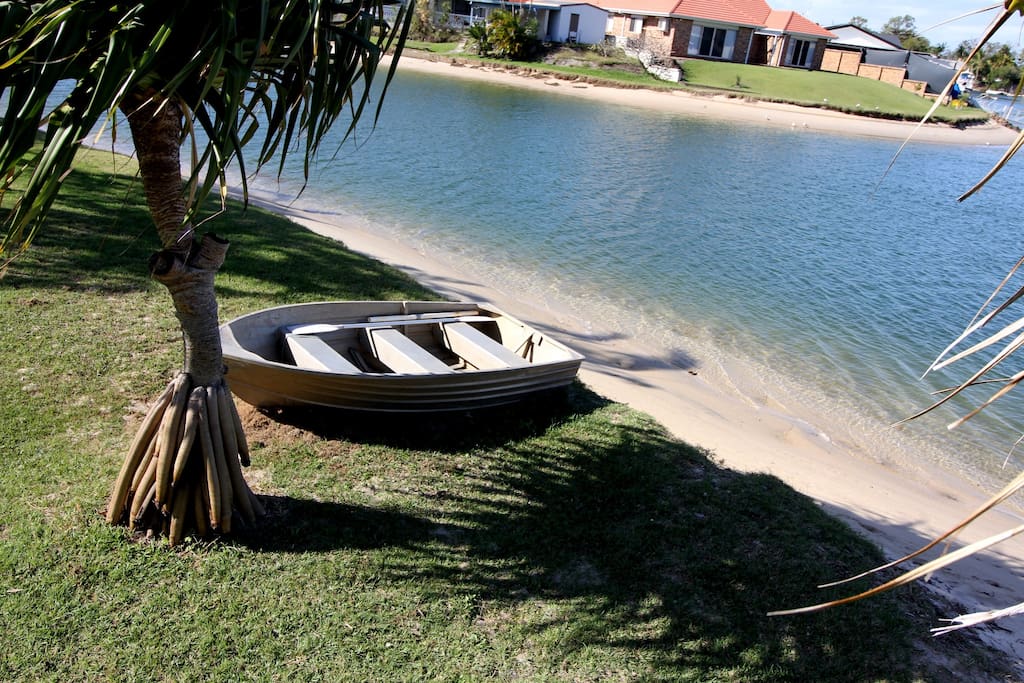 Private beach area