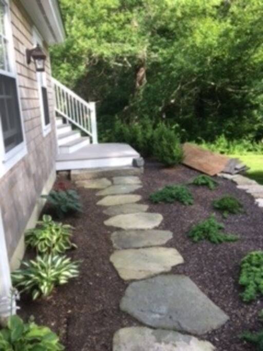 Your entrance on right side of garage
