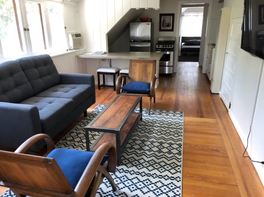 Living room and kitchen