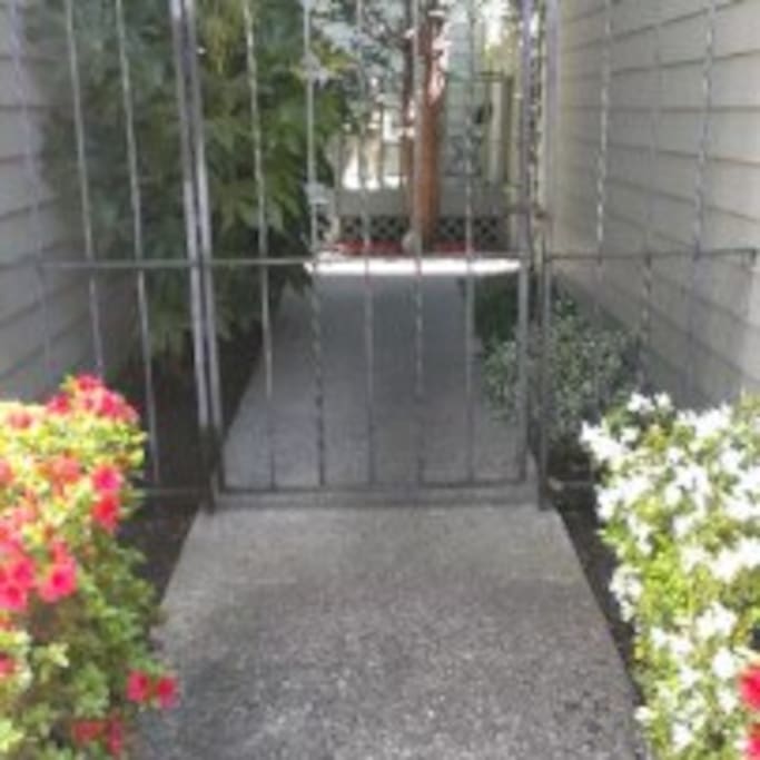 Secure, charming entry.