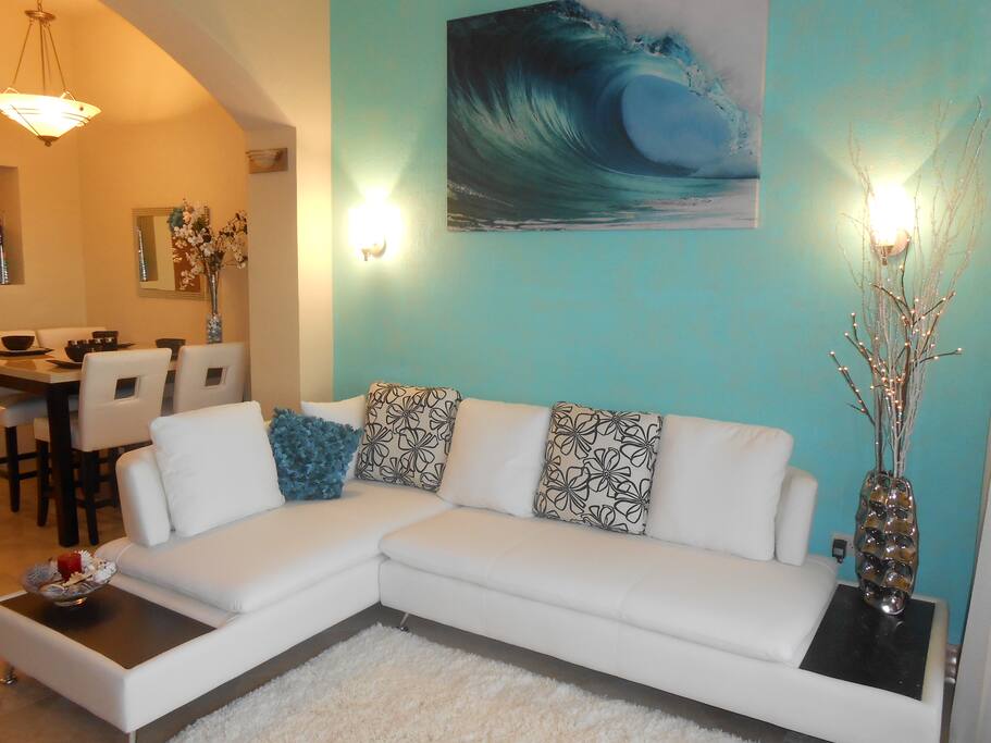 Living Area with Sectionsl Couch
