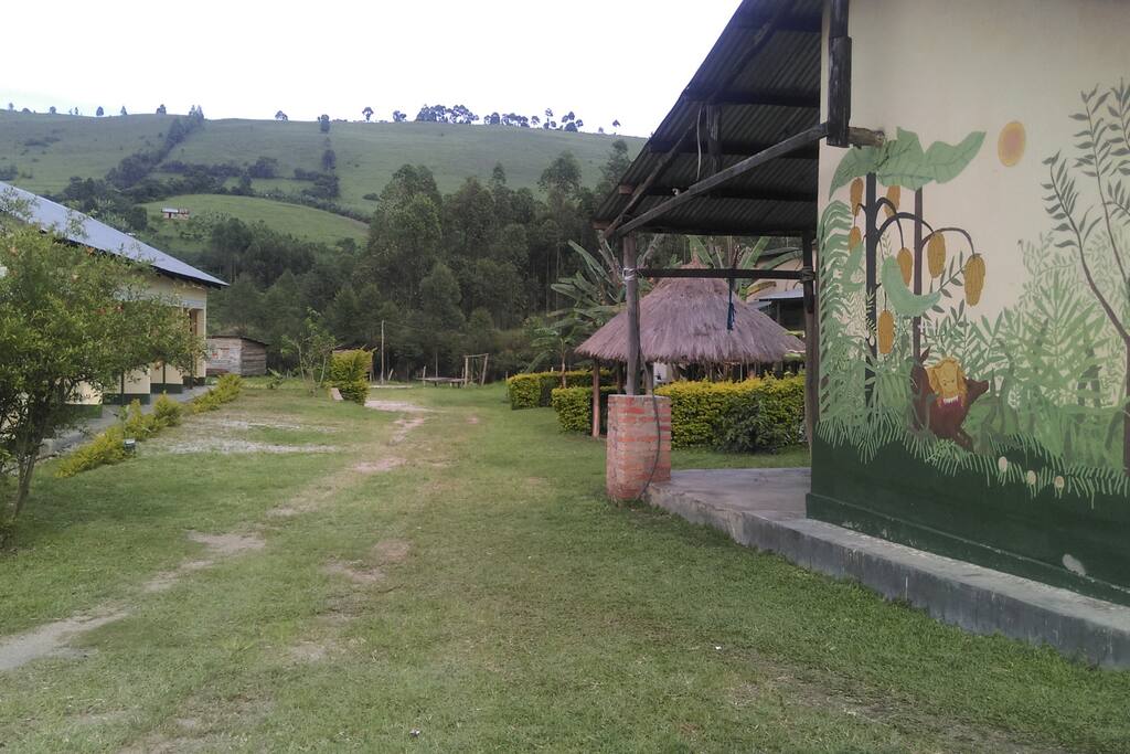 Beautiful views of surrounding countryside.