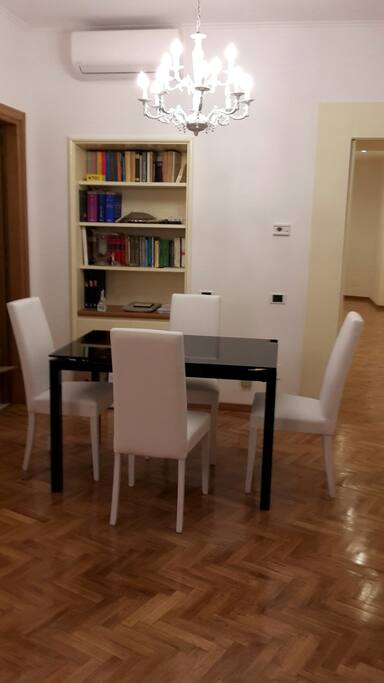 living room with dining area