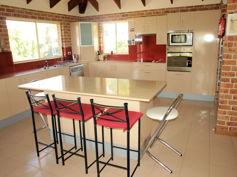 Huge kitchen.