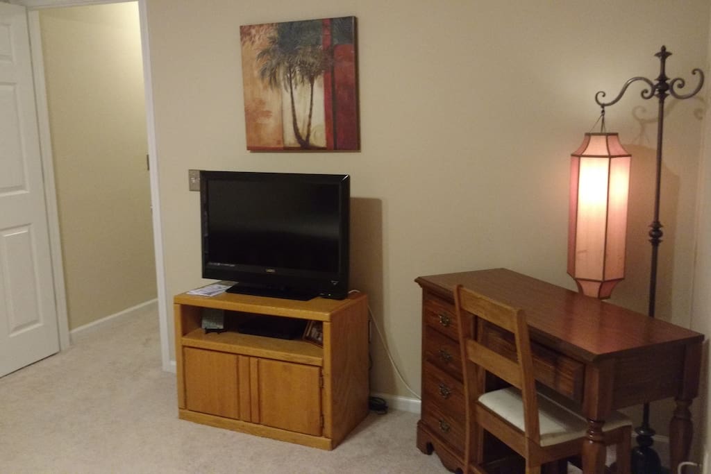 TV and desk in your room