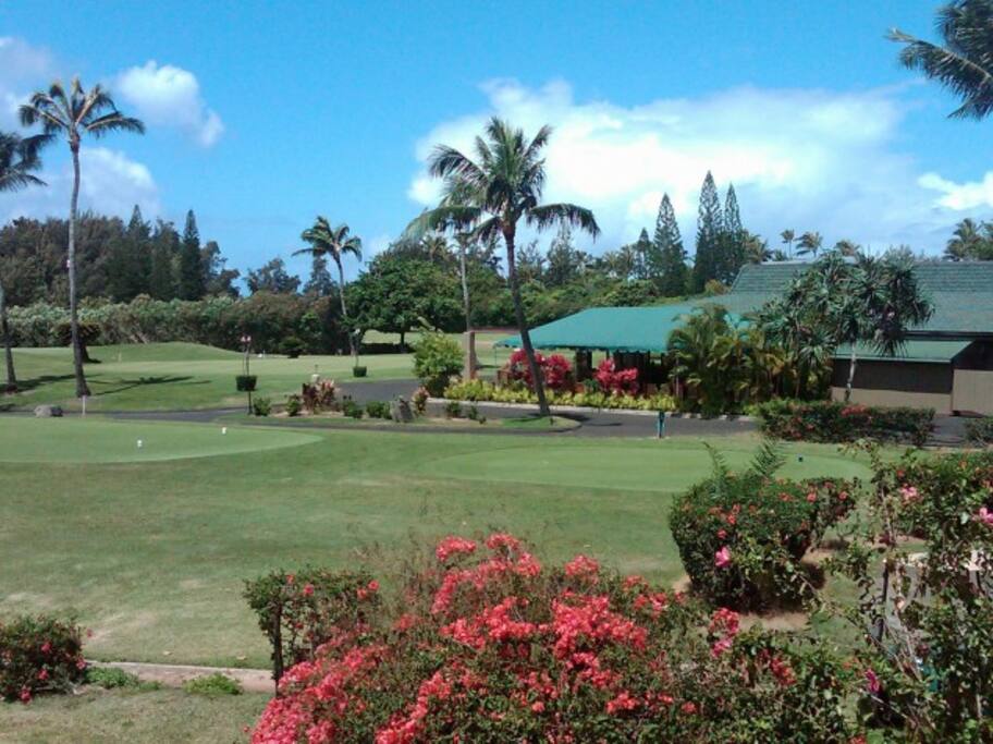 View of golf course from the condo
