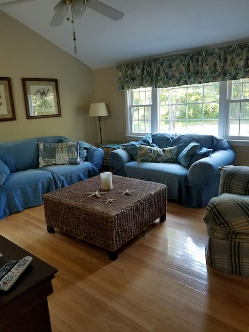 Home has two living spaces.