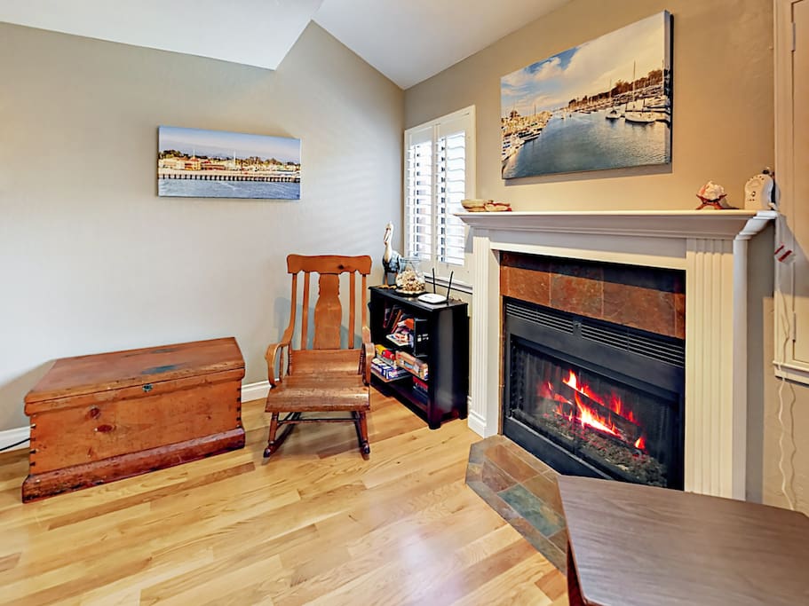 Enjoy the warm ambiance of the gas fireplace in the main living room.