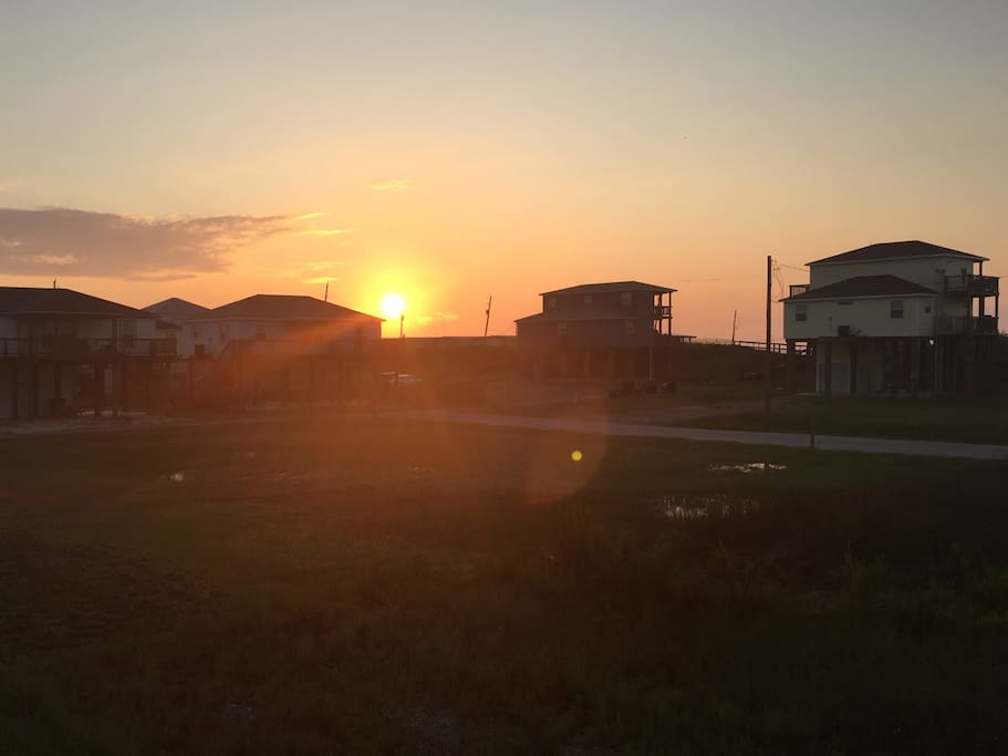Sunset from the deck