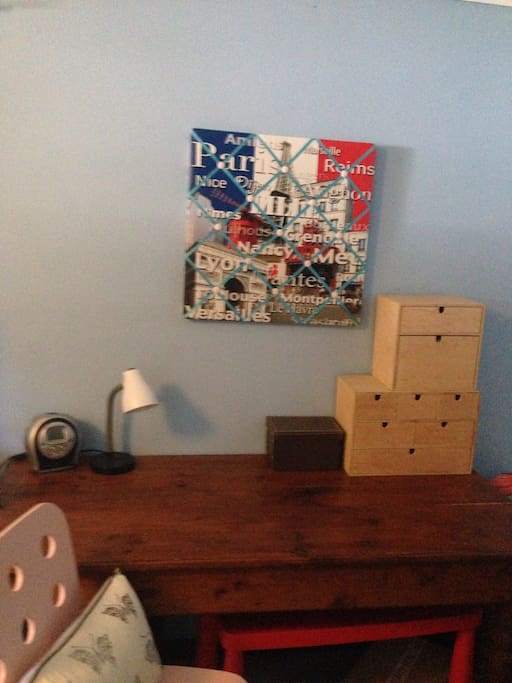 This is the study area inside the room