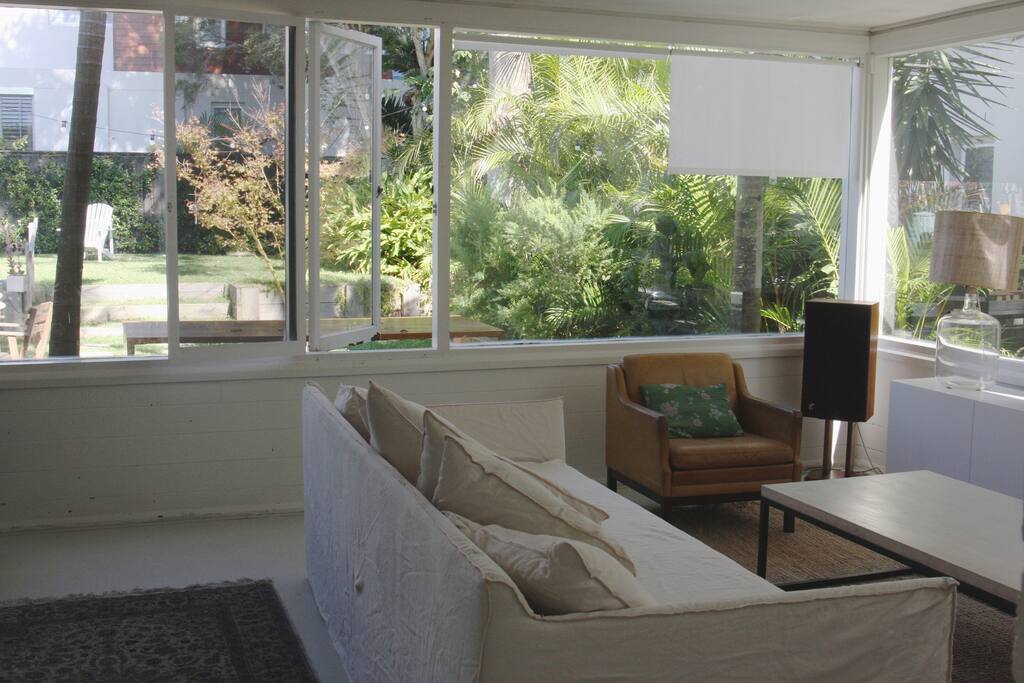 Windows onto garden