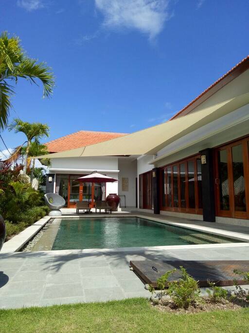 Step outside and into the refreshing pool