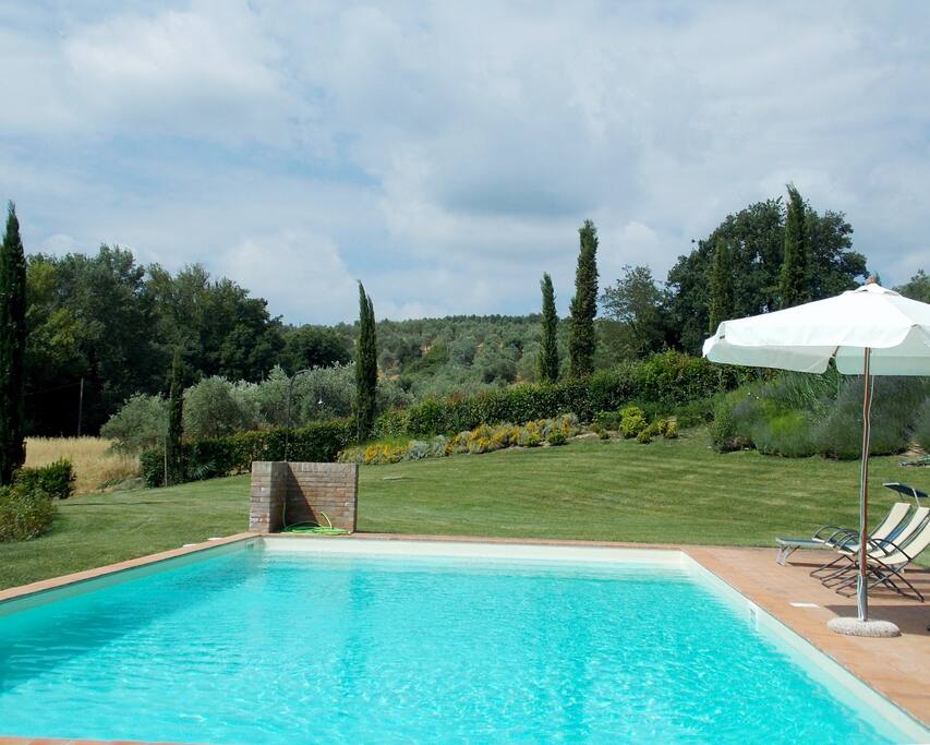 Detail of the swimming pool and bathing area